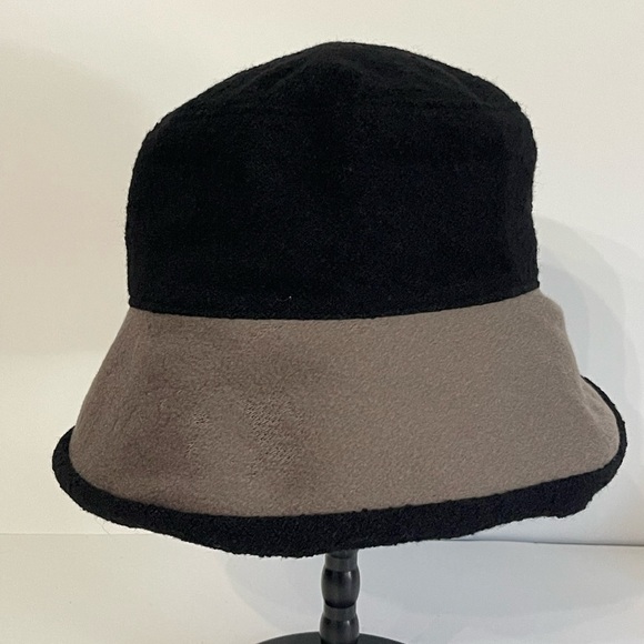 Alpha Spin Two Toned Tan & Black Wool Blend Bucket Hat or Bowl Hat Made in USA main image 4